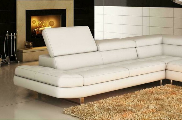 Canapé d'angle moderne en cuir L-forme Rembourrage Canapé d'angle design