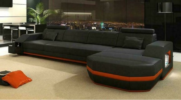 Canapé de salon design Modern Flackschiff Sofa Couch Suite Upholstery