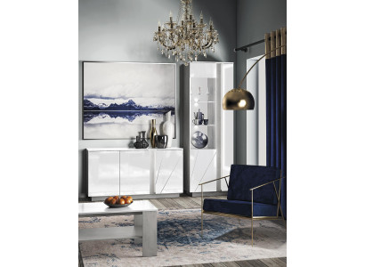 Meubles de salon Ensemble Buffet Table basse Commode Vitrine 3 pièces