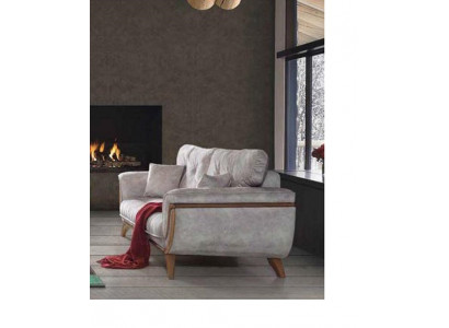 Canapé moderne trois places de luxe en tissu gris Canapé Canapés Sofas