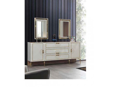Table console Miroir Bahut XXL Console CommodeBuffets 3 pièces
