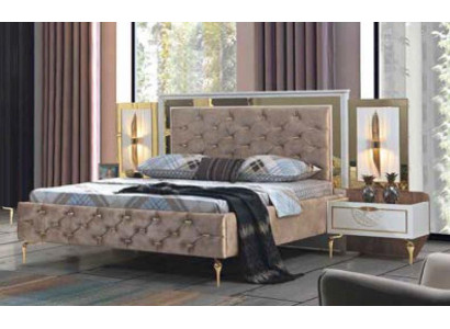 Chesterfield Lit Revêtement Design Luxe Double Hôtel Italien