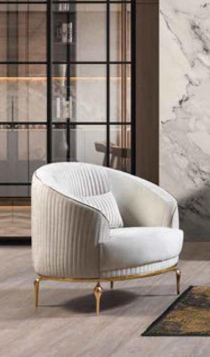 Luxueux fauteuil à un siège en tissu pour canapé club de détente de designer