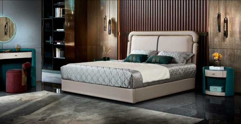 Coiffeuse Tabouret Chambre Cuir Textile Consoles Design Moderne Nouvelle.