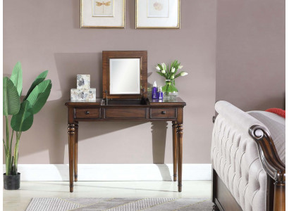 Véritable Table en bois Console classique Miroir Commode Coiffeuse Chambre nouvelle