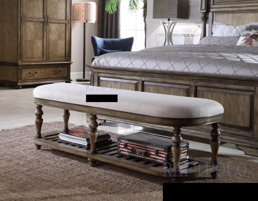 Tabouret Tabouret Classique Ottoman Canapé en Cuir Tissu en Tissu en Bois Repose-Pieds