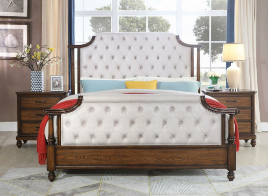 Conception Chambre 6 pcs. Ensemble de Chambre Complet Lit Table de chevet Commode neuf