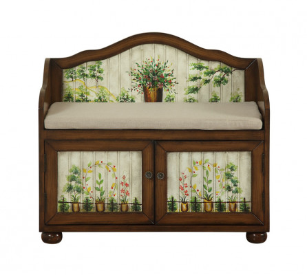 Banc rembourré Siège de banc Tabouret Siège de banc Mobilier de siège Banc textile Banc en bois Meuble à chaussures
