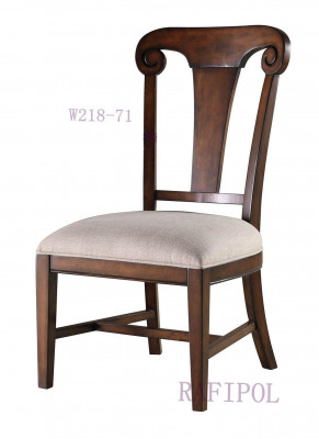 Chaises de salle à manger en bois, fauteuil d'appoint en textile de luxe, siège en bois, fauteuil en bois massif nouveau