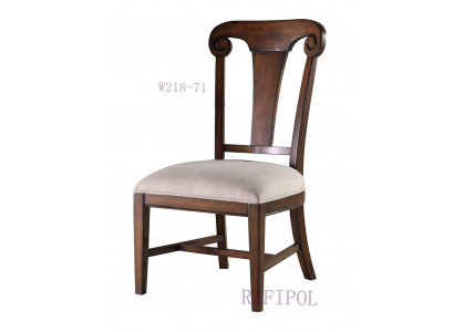 Chaises de salle à manger en bois, fauteuil d'appoint en textile de luxe, siège en bois, fauteuil en bois massif nouveau
