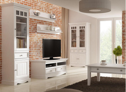 Ensemble de salon Étagère Commode Buffet Unités murales Vitrine Maison de campagne 4 pièces. nouveau