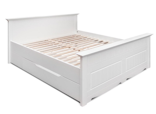 Lit double Chambre Cadre de lit Lits Lit conjugal Lit rembourré Bois Mobilier Blanc Agriculteurs