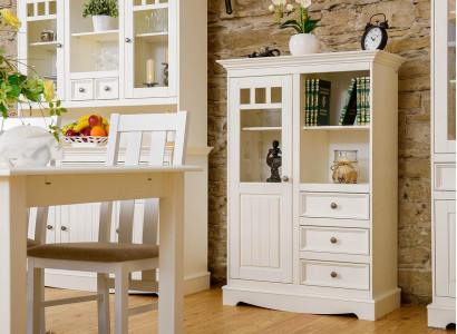 Maison de campagne Commode Armoire Étagères en bois massif Armoire haute Étagère Livres Bar Armoires