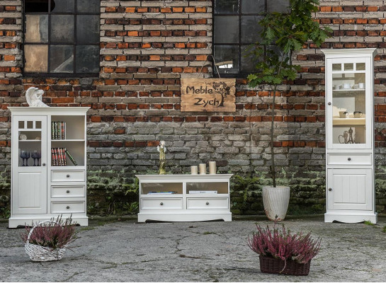 Salle de séjour Ensemble Vitrine Bibliothèque Buffet Unités murales Commode Design en 3 pièces. Nouveau