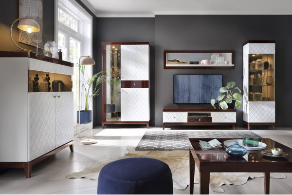 Meuble TV brillant classique r Armoire Buffet Sideboard TV Board Designer Wall