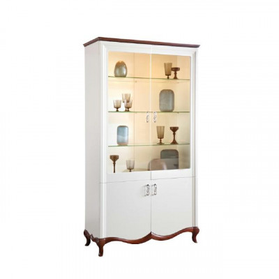 Bois massif Bois réel Artisanat Classique Vitrine Vitrines Armoire Vitrines MIW2