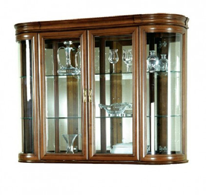 Vitrine en bois véritable, vitrine suspendue, vitrine murale, designer classique R, miroir - Z-W3