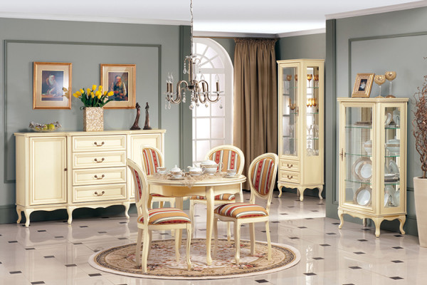Vitrine classique Armoire Italienne de meubles Vitrine W-1/2 showcases new