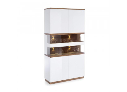 Vitrine Style moderne Collection de salon Vitrines Armoire Étagère Buffet Blanc