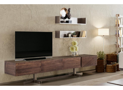 Moderne, élégante armoire TV fabriquée en bois de haute qualité et durable.