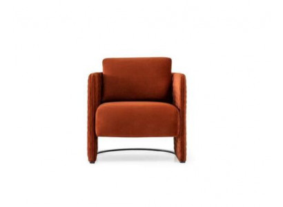 Fauteuil Fauteuil à oreilles Fauteuil cocktail Place Assise moderne Tissu rouge Siège design