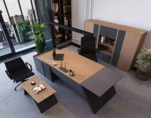 Meubles de bureau de luxe Bureau Table basse Classeur Ensemble de 3 pièces