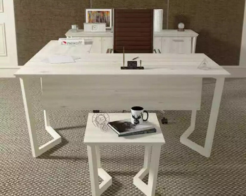 Bureau Armoire de bureau Bureau d'angle Ensemble de bureau Classeur à trois tiroirs