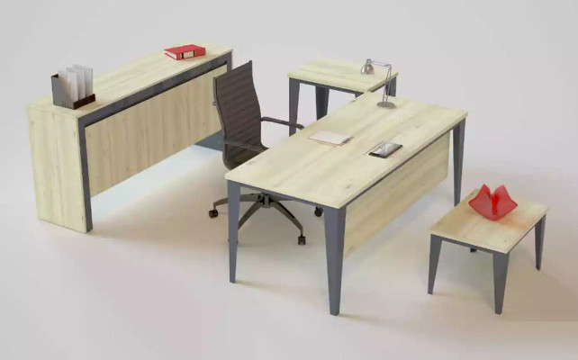 Mobilier de bureau Moderne Bureau Table basse Commode Table d'appoint 4 pièces.