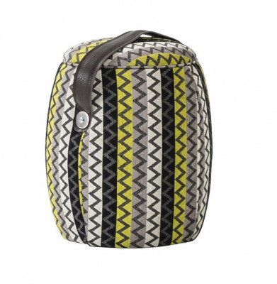 Tabouret rembourré Pouf Repose-pieds Tabouret Ottoman Tissu Gris Vert
