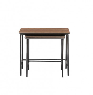 Tables d'appoint de luxe Table basse moderne Ensemble complet en bois brun neuf