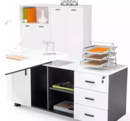 bureau d'angle blanc exclusif Tables de bureau Meubles de table de bureau Meubles de table