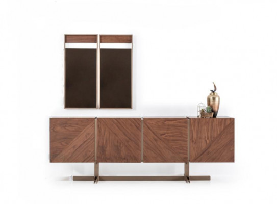 Salle à manger Table à manger Groupe Chaises Buffet 8 pièces Table en bois Marron Ensemble de salle à manger