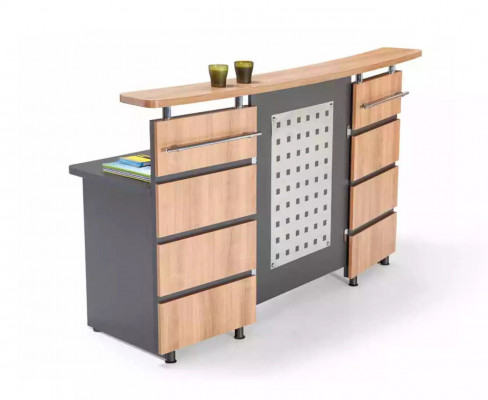 Moderne réception avec commode en bois gris Mobilier de bureau neuf