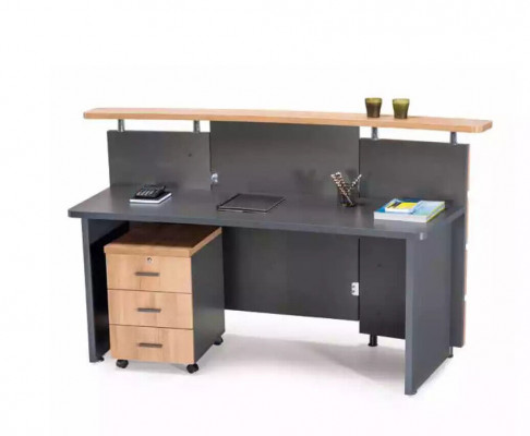 Moderne réception avec commode en bois gris Mobilier de bureau neuf