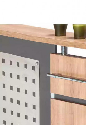 Moderne réception avec commode en bois gris Mobilier de bureau neuf