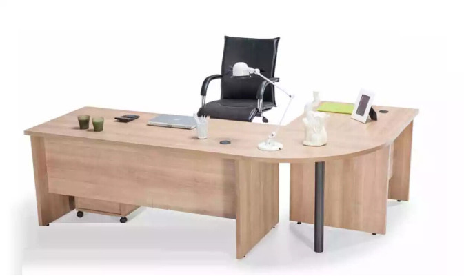 Bureau d'angle Table Mobilier Commode Mobilier de bureau Cabinet d'avocats Mobilier 3 pièces