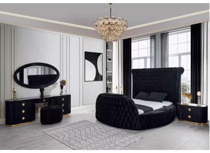 Lit moderne Chesterfield dans une luxueuse couleur noire