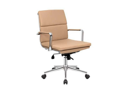 Chaise pivotante de luxe beige moderne, chaise de jeu unique, chaise de bureau, chaise de bureau