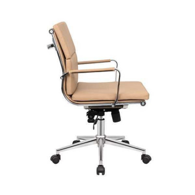 Chaise pivotante de luxe beige moderne, chaise de jeu unique, chaise de bureau, chaise de bureau