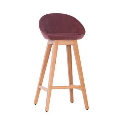 Chaise violette moderne, tabouret de bar design, chaise en bois, meuble luxueux élégant, tabouret.