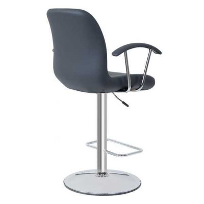 Chaise grise moderne Tabouret de bar designer en métal Mobilier de luxe élégant Tabouret