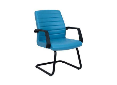 Salle d'attente Cabinet d'avocats Mobilier de bureau Chaises en cuir bleu Chaise de conférence