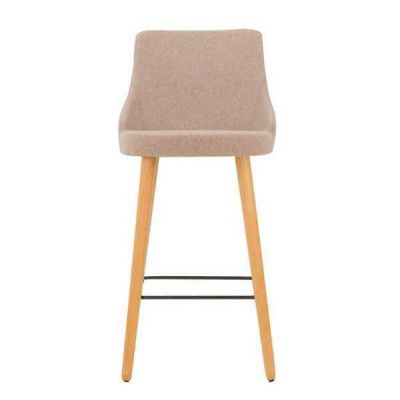 Tabouret de bar moderne en bois de designer Chaise de salle à manger Tabouret de bar Beige nouveau