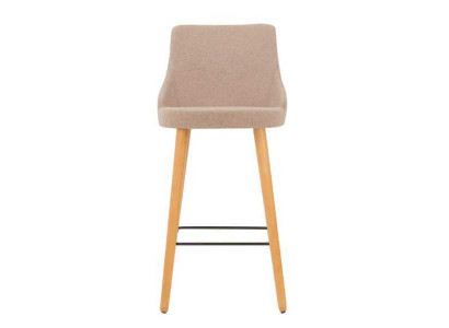 Tabouret de bar moderne en bois de designer Chaise de salle à manger Tabouret de bar Beige nouveau