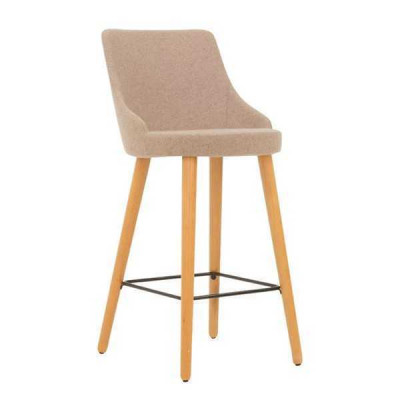 Tabouret de bar moderne en bois de designer Chaise de salle à manger Tabouret de bar Beige nouveau