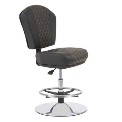 Chaise de bar élégante Tabouret de designer en métal Chaise de salle à manger Tabouret de bar Gris nouveau