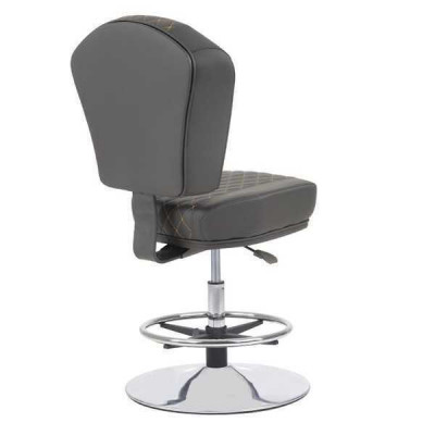 Chaise de bar élégante Tabouret de designer en métal Chaise de salle à manger Tabouret de bar Gris nouveau