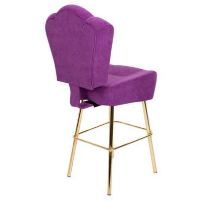 Chaise violette moderne, designer tabouret de bar en textile, meuble de luxe élégant tabouret