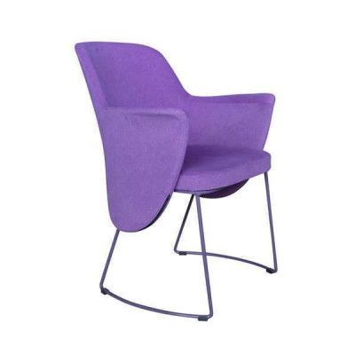 Chaise de salle à manger Chaise Chaise de cuisine Fauteuil Place Tissu Moderne Bois Violet
