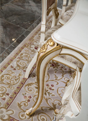 Classique Salle à manger Table à manger Vitrine 4x Chaise Ensemble de salle à manger Commodes 7 pièces.